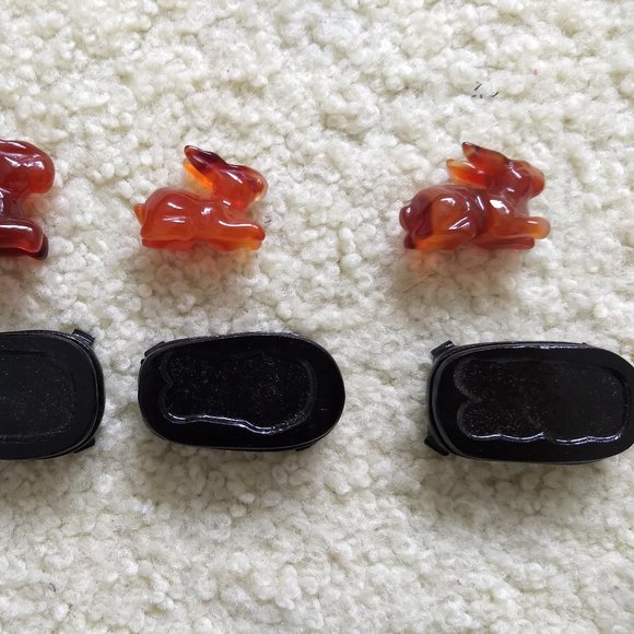 vintage 60s NWT carved agate rabbit figurine gift set 🎈HOST PICK🎈 - Picture 8 of 15